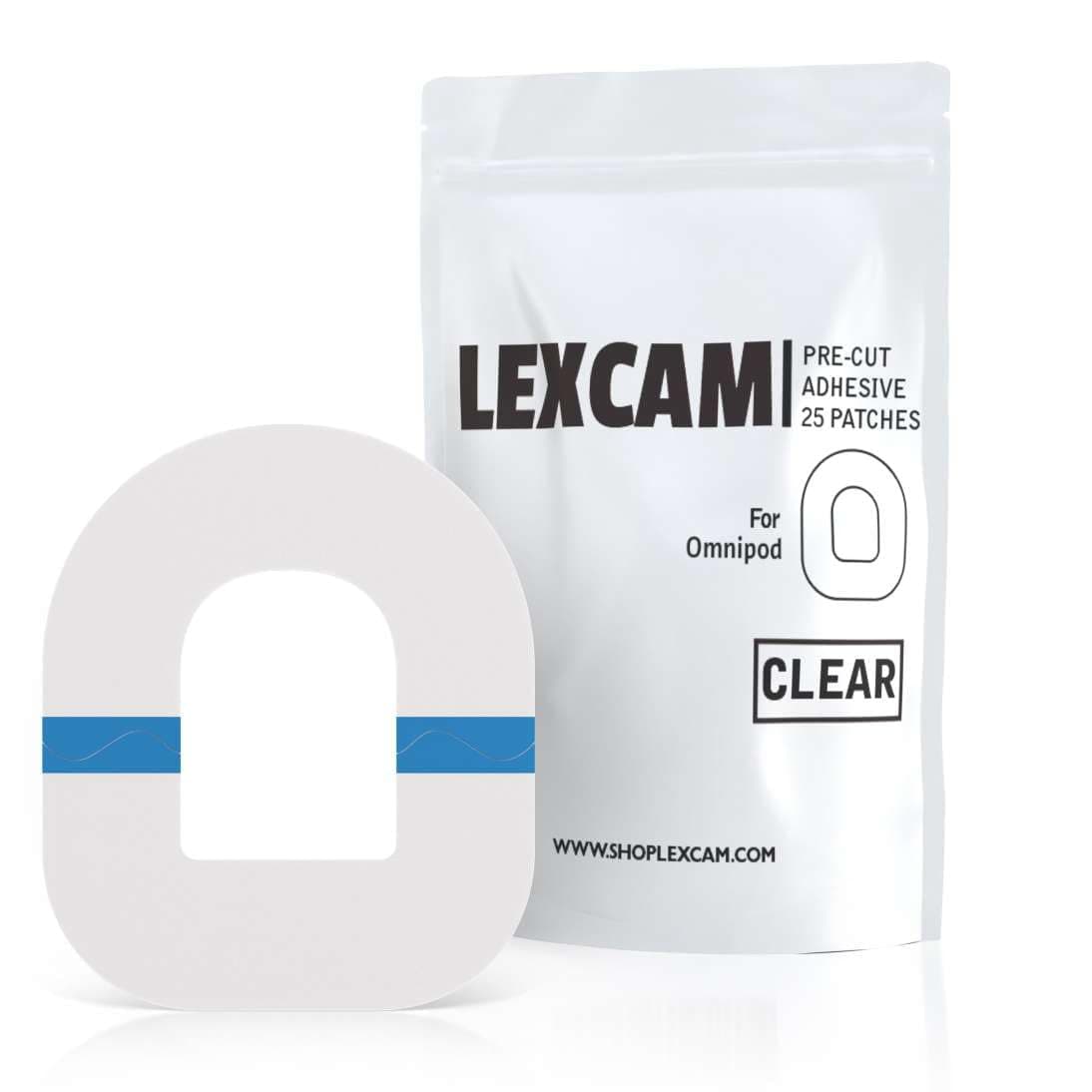 Lexcam Adhesive Patches Compatible with Omnipod 5 – Pack of 20 – Waterproof, Clear Overpatches for Tubeless Insulin Pump, Stays Secure for 3+ Days, Pod is NOT Included.