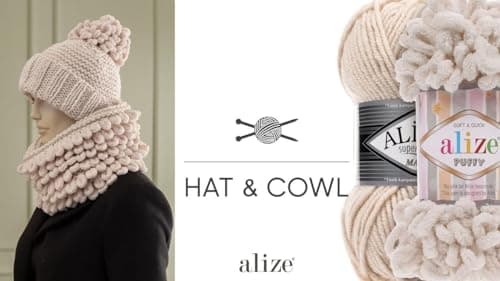 Alize Puffy Knitting Yarn 100 g, Patented Innovation, Loop Knitting without Needles, Colour: 374 Brilliant Blue