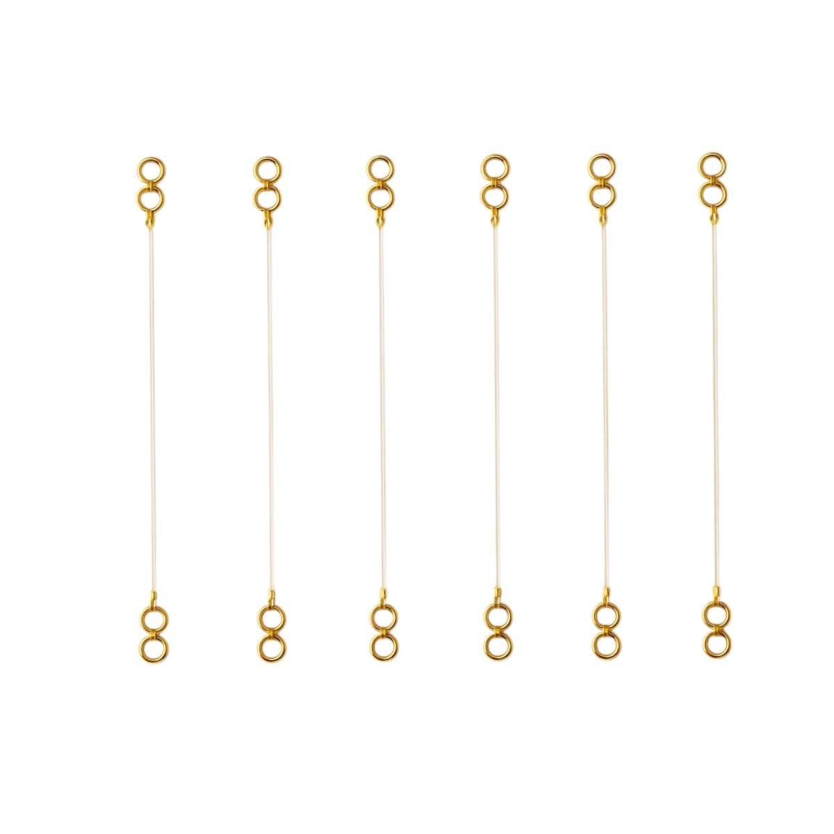 ACCESSHER Gold Plated Invisible Transparent Stretchable Flexible And Adjustable Lightweighted Elastic Heavy Earrings Support Ear Chains For Women(Pack Of 6)
