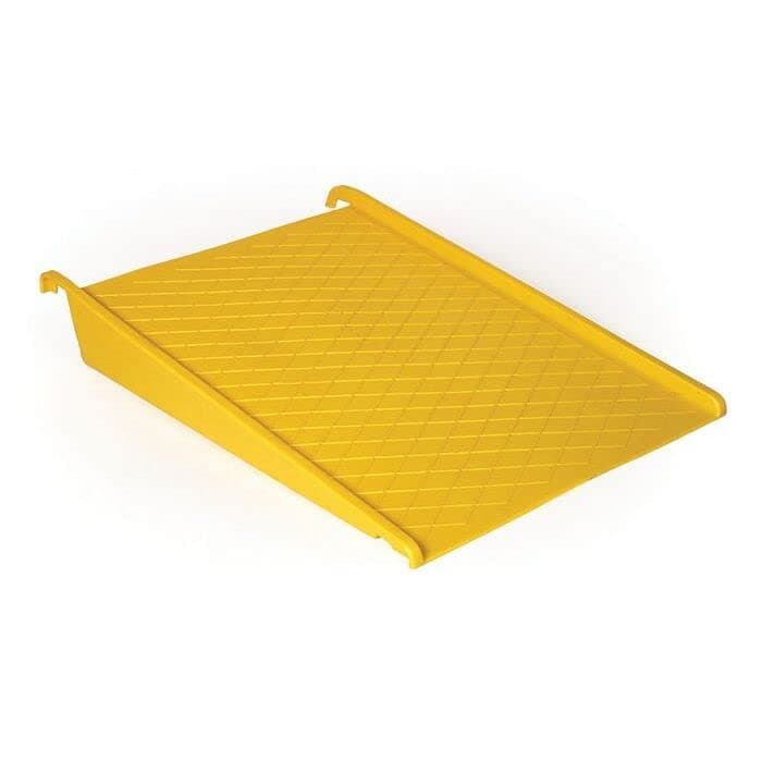 Eagle Spill Pallet Ramp, 45.5" x 32" x 8", 1,500 lbs. Capacity, HDPE Construction, Move Drums Easily onto a Compatible Eagle Spill Platform or Pallet, Made in USA, Yellow, 1689