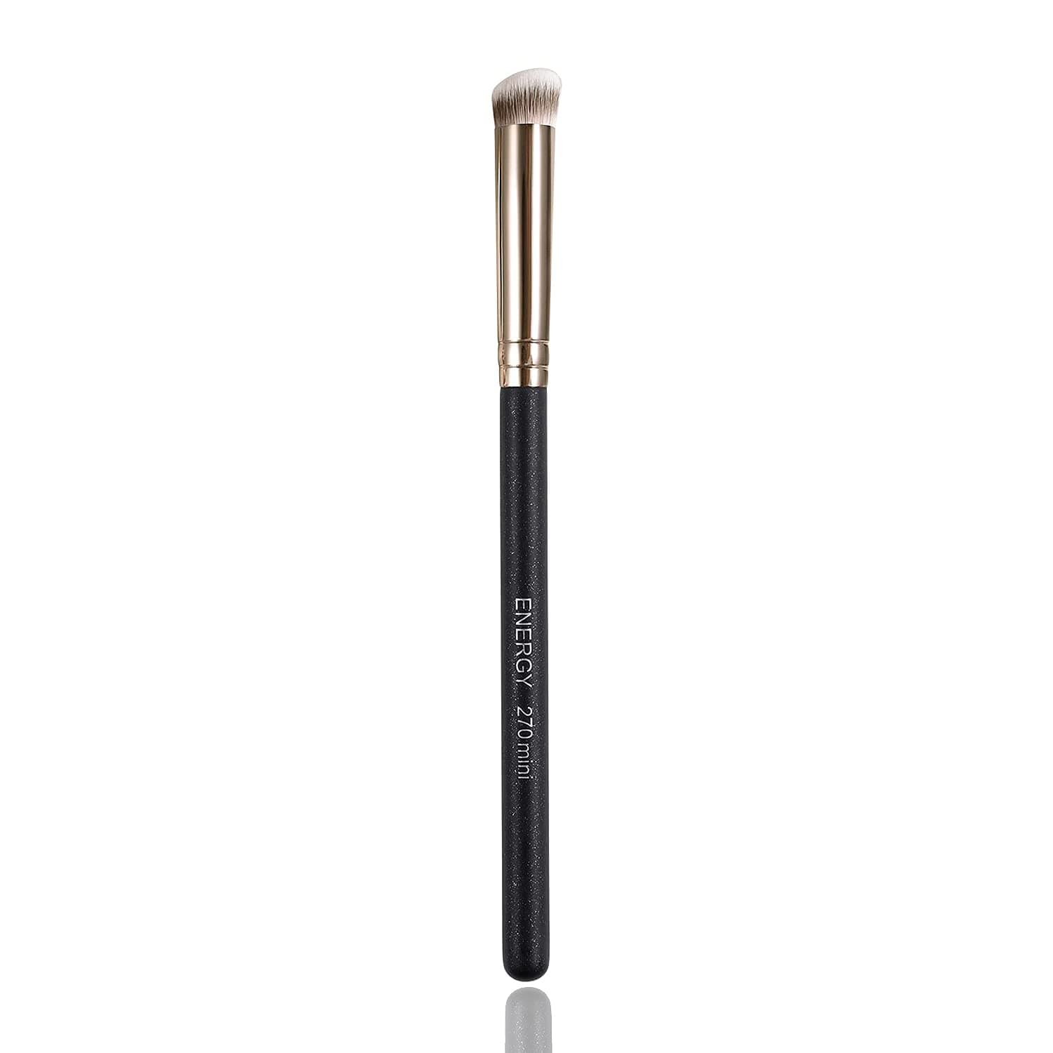 ENERGY Under Eye Concealer Brush Mini Flat Angled Kabuki Foundation Brush with Synthetic Bristles for Concealing Blending Setting Buffing with Powder Liquid Cream Cosmetics Vegan Makeup Brushes