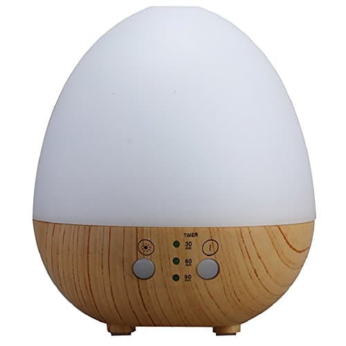 KOVODA Aromatherapy Essential Oil Diffuser Humidifier 235ml with 4 Timer Setting Ultrasonic Cool Mist Ultrasonic Wood Grain Egg Diffusers Waterless Auto Shut-Off for Home Office Yoga Spa