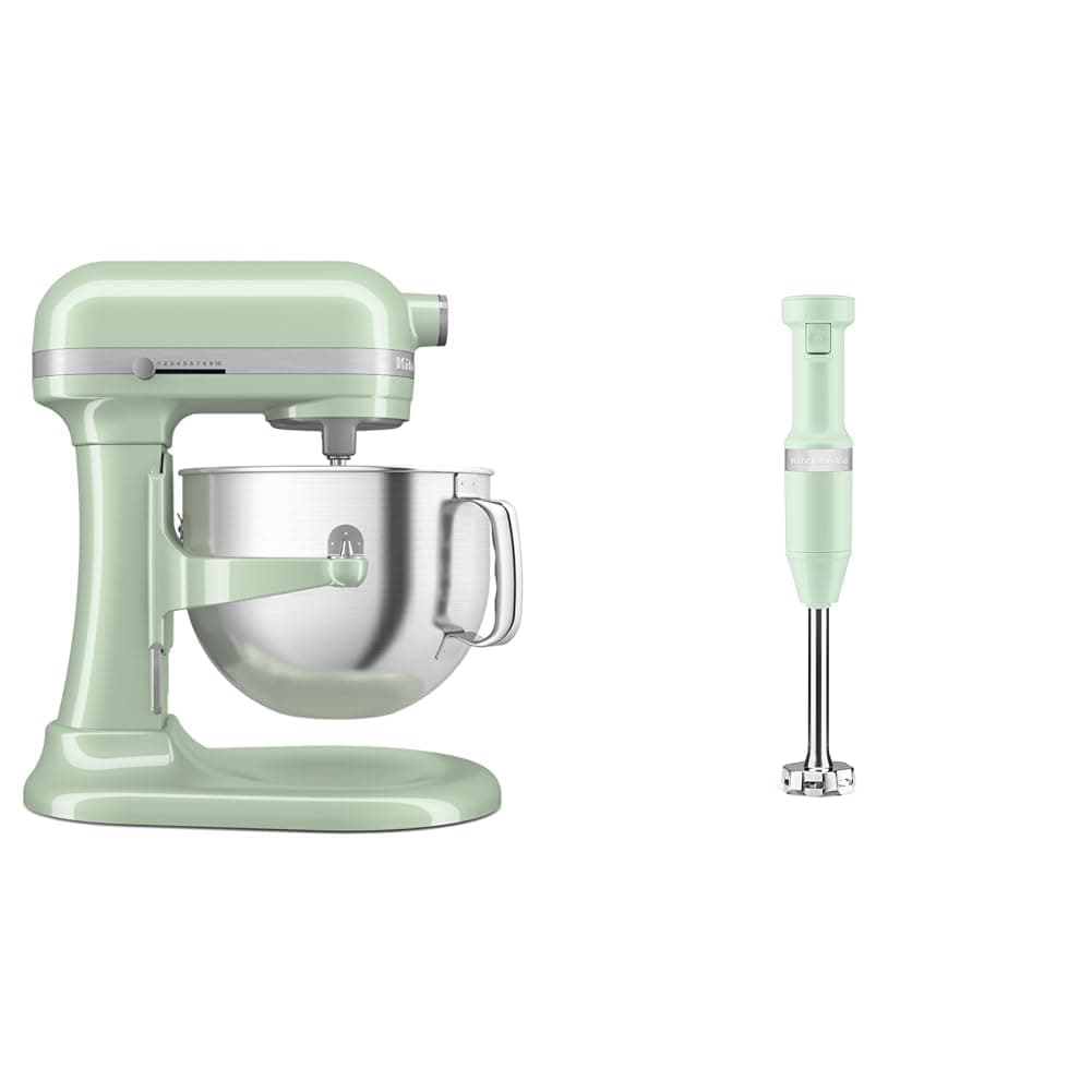 KitchenAid® 7 Quart Bowl-Lift Stand Mixer, Pistachio & Variable Speed Corded Hand Blender KHBV53, Pistachio