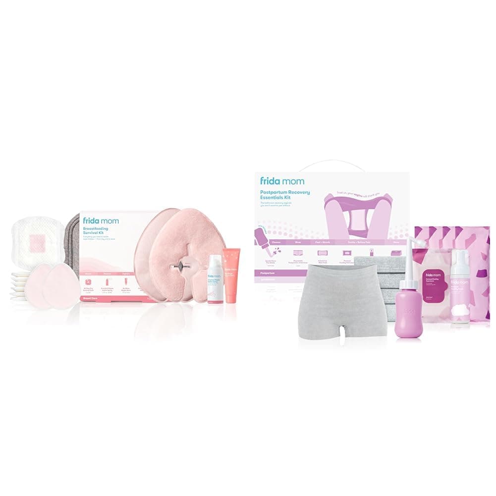 Breastfeeding & Postpartum Essentials Bundle: Nursing Survival Kit & Postpartum Recovery Set - Gift Set with Reusable Breast Relief Packs, Nipple Care, Perineal Healing, and More