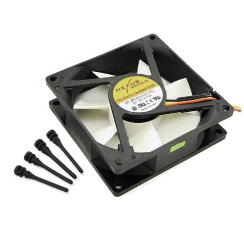 Nexus 80MM BASIC SERIES | Real Silent Case Fan, BLACK/WHITE - computer cooling components (BLACK/WHITE, -10-65 °C, 83 x 27 x 136 mm, Black, White, 80 x 80 x 25 mm, 4pin Molex + 3pin fan connector)