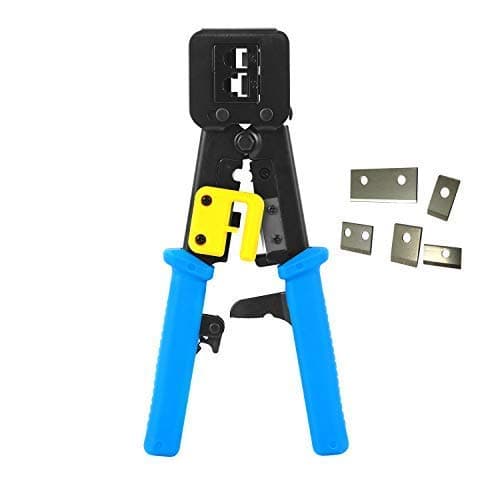 YHOME RJ45 Crimp Tool EZ Pass Through Ethernet Crimper Heavy Duty Crimping Tool for Legacy Internet Connectors