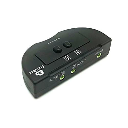 Audio Selector LVV700 Stereo Manual Sharing Switch Box 2Port, speaker headphone earphone selector