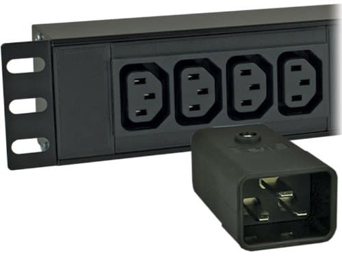 PDU Online 8 Way C13 19" Horizontal Rack Mount PDU - 16amp IEC C20