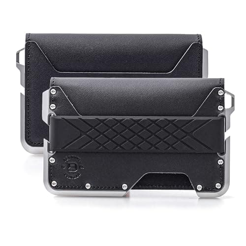 Dango D01 Dapper EDC Wallet - Made in USA - Genuine Leather, CNC Alum, RFID Blocking
