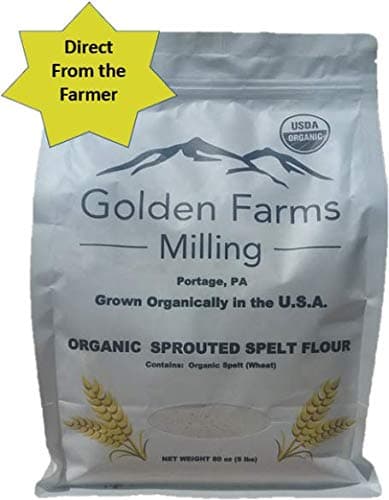 Organic Sprouted Whole Grain Spelt Flour, 80oz (5lbs)