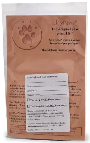 Claypaws Paw Print Kit Terra Cotta Clay