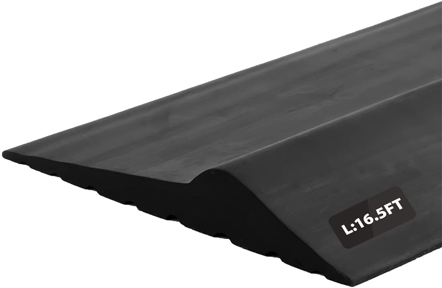 16.5Ft Universal Garage Door Bottom Threshold Seal Strip DIY Weather Stripping Replacement,Not Include Sealant/Adhesive (Black)