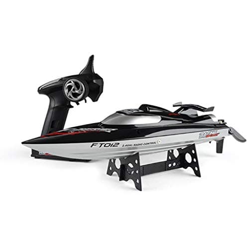 EAPTS Feilun FT012 2.4G RC Boat 45km/h High Speed Racing Boat Speedboat Ship with Brushless Motor Water Cooling System Flipped RTR