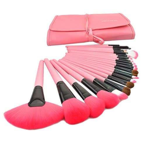 24 Pcs Set Beauty Makeup Brushes Cosmetic Brushes Set with Case