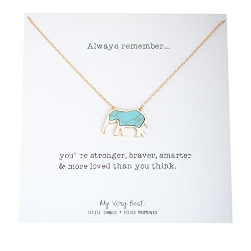 My Very Best Marble Elephant Necklace