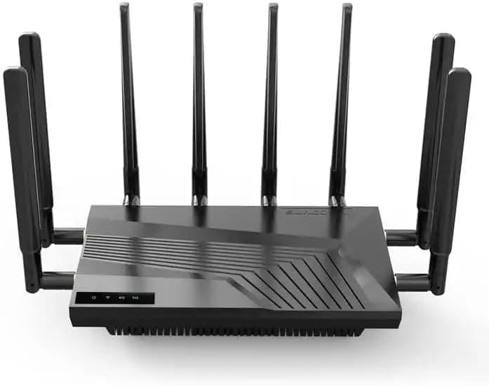 SE06 Pro Max 5G router with External Antennas WiFi 6 AX | Qualcomm Snapdragon X65 Chipset | Ultra-Fast 5.8 Gbps | 4G LTE Cat19 | High-speed Internet | 128 connections | 1 year warranty