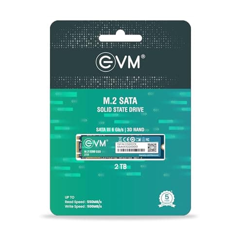 EVM 2TB M.2 (2280) SATA Internal SSD - 550MB/s Read & 500MB/s Write - 5-Year Warranty (EVMM2/2TB)