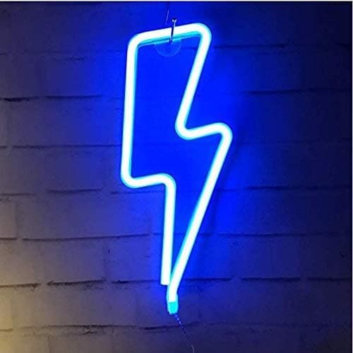 MOCARE Lightning Bolt LED Neon Signs (Blue)