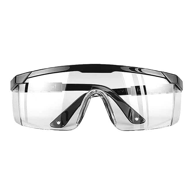 MEDBUDDY Safety Lab Eye Protector Clear Protective Glasses UV Black (Pack of -3)