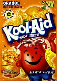 KOOL-AID - Orange - 5 Pack - 5 x 2 QUARTS Packs - Makes 10 QUARTS - American Imported