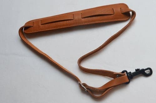 Luxury Genuine Leather Sax Strap with Soft Padded Saxophone Strap