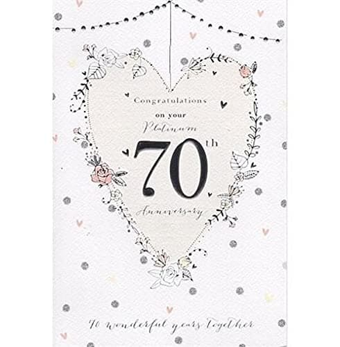 On Your Platinum 70th Wedding Anniversary Card