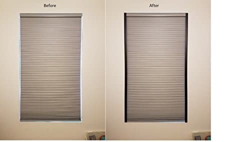 Sleepy Time Tracks - Original PVC Light Blocking Strips Made in The USA- Window Light Blocker for Blackout Shades & Blinds- Enjoy Deeper Sleep and Total Darkness (60" Removable Black)