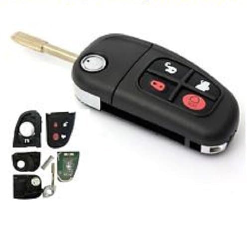 UNCUT FLIP TRANSPONDER CHIP KEY REMOTE FOR JAG X-TYPE KEYLESS ENTRY FOB