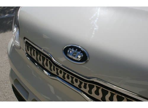 Front Hood Grill + Rear Trunk Chrome Crown Emblem 2-pc Set For 2008 2009 2010 2011 2012 2013 Kia Soul