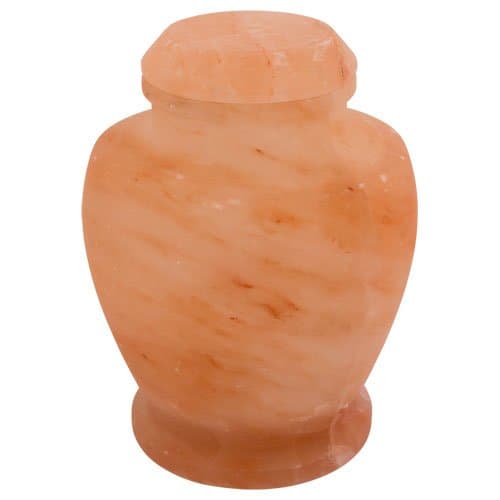 Carpel Himalayan Rock Salt Biodegradable Urn for Ashes, Eco Urn for Sea or Earth Burial, Adult Sized Cremation Urn, 10.5 Inches High