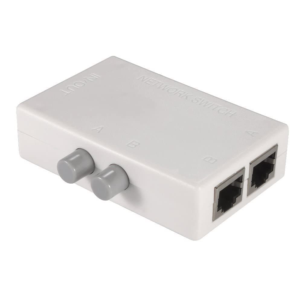 LEAGY MT-VIKI 2 Ports Network Switch Splitter Selector Hub 2-in 1-Out or 1-in 2-Out 100M MT-RJ45-2M