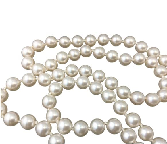Genuine Pearl Mala सफ़ेद मोती की माला Natural White Fresh Water Pearl Necklace108 Beads Original Certified Pure Sachhe Moti Ki Mala Natural Safed Moti Ki Malas for Women सच्चे मोती की माला ओरिजिनल White Pearl Real Moti Malas नेचुरल पर्ल