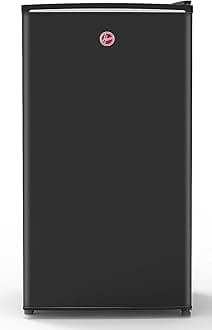 Hoover 118L Single Door Compact Refrigerator with Freezer Compartment - Mechanical Control, Adjustable Thermostat, Security Lock, 1 Removable Shelf, Defrost Feature, 1 Year Warranty, Black HSD-K118-B