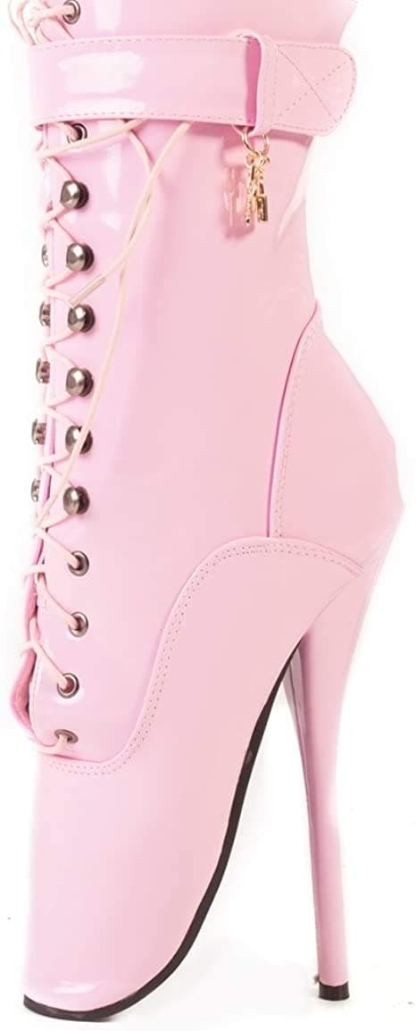 Ballet Ankle Boots – Black, Red, Pink, White, Clear Size 3.5 - 11 black Size: