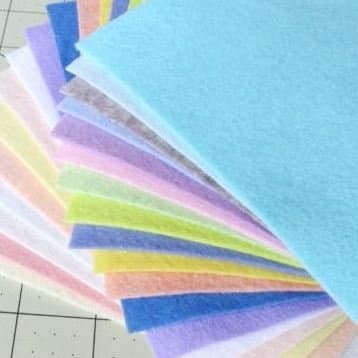 21 Felt Sheets - 6X12 inch Spring Colors Collection - Made in USA - Merino Wool Blend Felt - OTR Felt