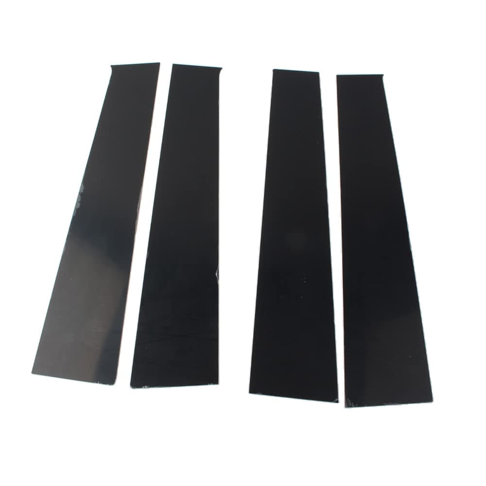 FSFY 4 Pcs Bright Black Car Window Pillar Posts Door Trims For Dodge Ram 1500 2009 2010 2011 2012 2013 2014 2015 2016 2017 2018