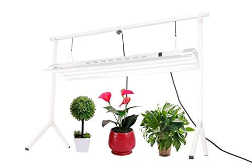 Durolux DLS843D T8 4 FT x 3 Bulbs Dimmable Daylight-Harvesting JumpStarter Grow Lighting w 1 Stand Rack