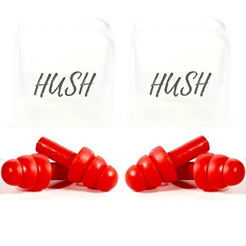 Hush Ear Plugs for Sleeping - (2 Pair) Reusable Earplugs for Noise Reduction