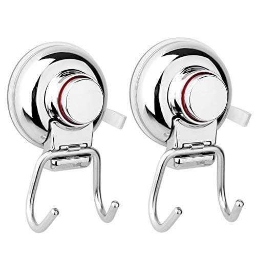 iPEGTOP Suction Cup Hooks, Powerful Vacuum Holder, Bathroom Shower Kitchen Removable Hooks Hanger for Bath Robe Towels Coat