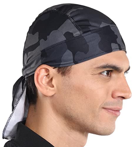 Cooling Helmet Liners - Do Rag Skull Caps for Men - Cooling Head Wraps, Hard Hat Liner - Motorcycle Pirate Bandana