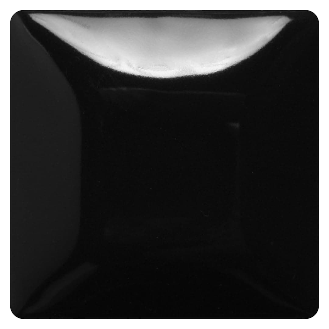 Stroke & Coat SC-015 Tuxedo Black Gloss Wonderglaze Pint, 16 oz. (473 mL), Low/Mid-High Fire (SC) Liquid Ceramic Pottery Glaze for Wet/Unfired Clay or Bisque