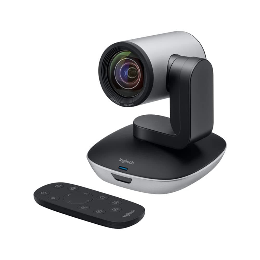 Logitech PTZ PRO 2 Video Camera for Conference Rooms, HD 1080p Video - Auto-focus USB Black/Silver