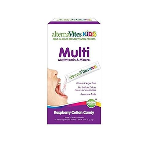 Alternavites Kids Quick-Melting Multivitamins Raspberry Cotton Candy, 30 Count