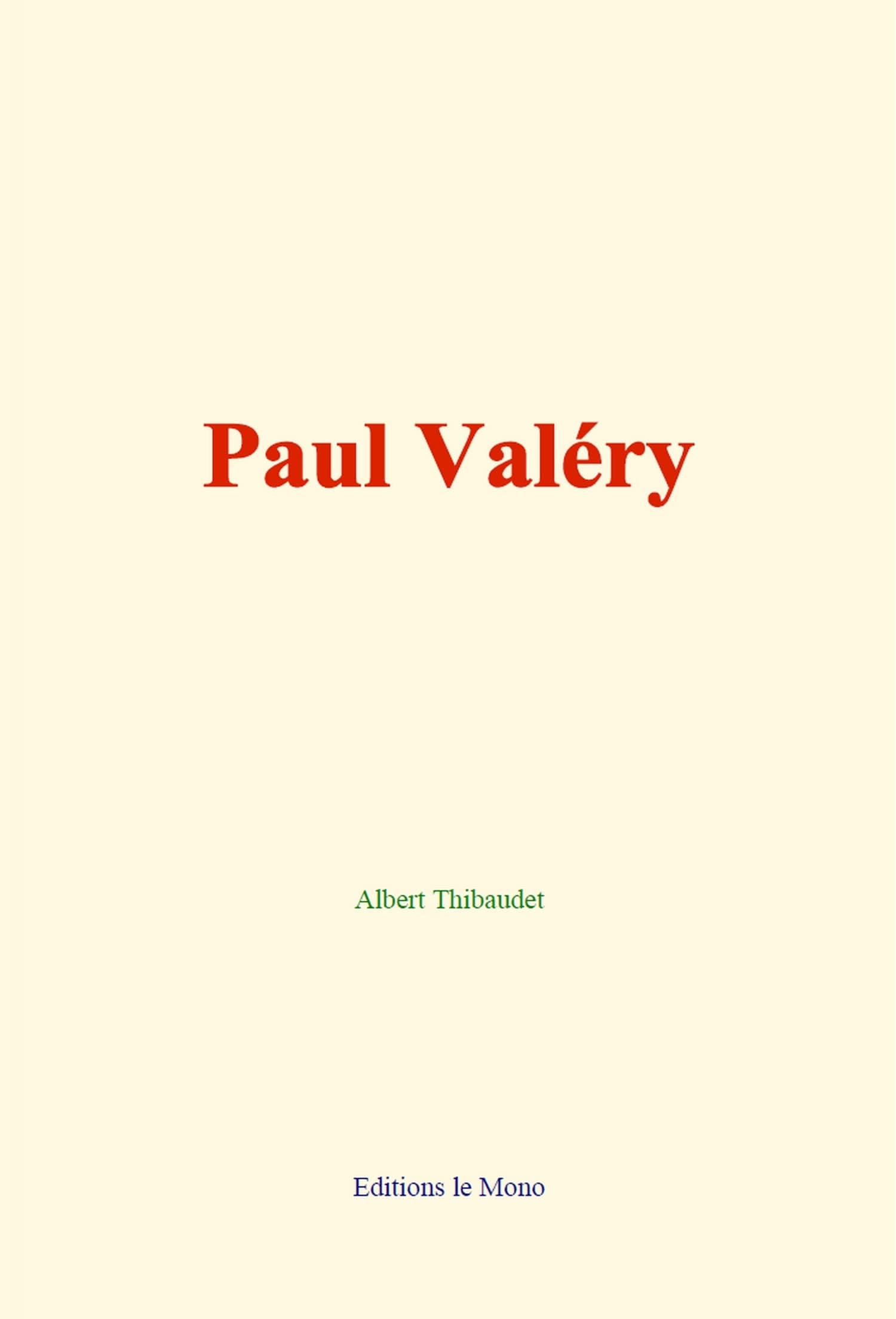 Paul Valéry (French Edition)