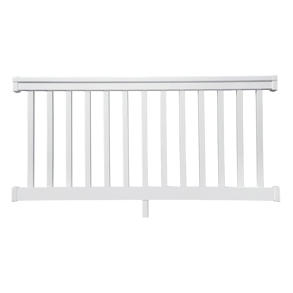 Fypon Premium Rail Kit for Square Spindles | 6' System with 36" Handrail Height | White with 13 Square Spindles | 740636SQDF