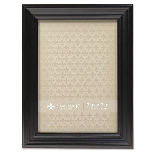 Lawrence Frames Black 5X7 Classic Detailed Picture Frame