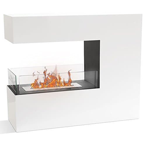 Romane – Fireplace Bio Ethanol XXL (Large,, Large Pan, White)