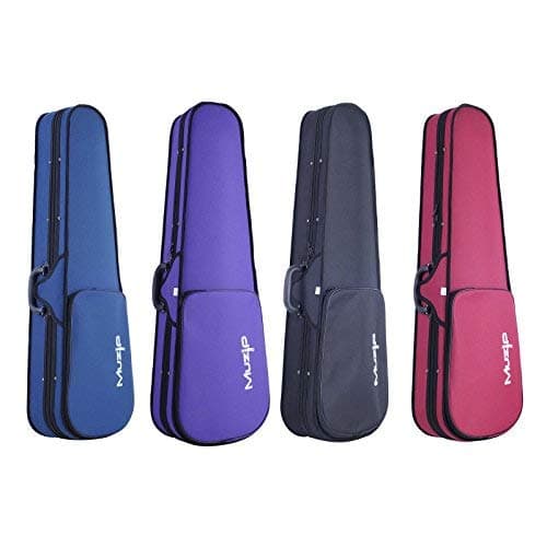 Muzip Full Size Violin Case 4/4 - Violin Hard Case Backpack Style - Lightweight Hard Carry Case (Red)