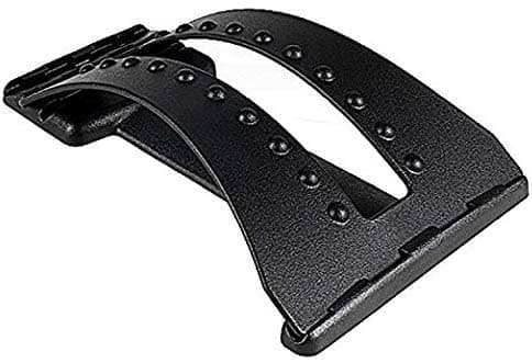 EKANTIK Magic Lumbar Back Support Adjustable Upper Body Pain Relief Region Chiropractic Stretcher Massage Device Posture Corrector Spinal Relax (Pack of 1, Black)