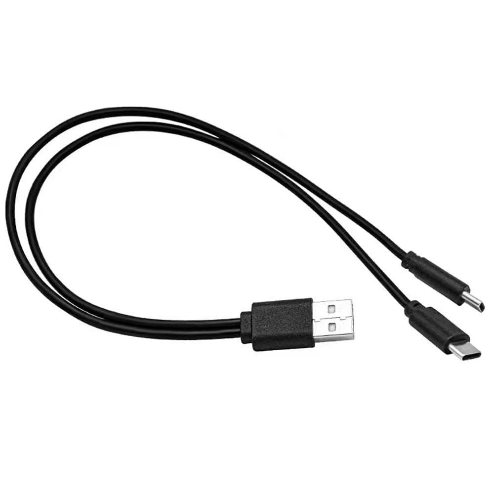 AQUA-ATL (8 Inch, 2 in 1) USB C and USB C Splitter Cable Type A to Micro and USB C Charging Data Cord